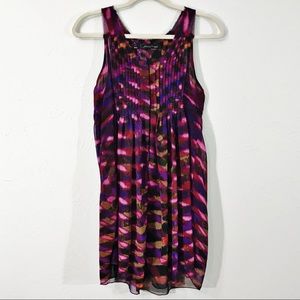 Patterson J. Kincaid Pleated Purple Dress